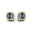 Cushion Cut Alexandrite Halo Diamond Stud Earrings - GeumJewels