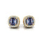 Cushion Cut Alexandrite Halo Diamond Stud Earrings - GeumJewels
