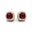 Cushion Cut Garnet Halo Diamond Stud Earrings - GeumJewels
