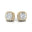 Cushion Cut Lab Diamond Halo Diamond Stud Earrings - GeumJewels