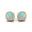 Cushion Cut Opal Halo Diamond Stud Earrings - GeumJewels