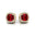 Cushion Cut Ruby Halo Diamond Stud Earrings - GeumJewels