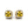 Cushion Cut Yellow Sapphire Halo Diamond Stud Earrings - GeumJewels