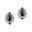 Double Halo Cluster Diamonds Teardrop Alexandrite Stud Earrings - GeumJewels