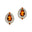 Double Halo Cluster Diamonds Teardrop Citrine Stud Earrings - GeumJewels