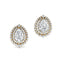 Double Halo Cluster Diamonds Teardrop Lab Diamond Stud Earrings - GeumJewels