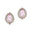 Double Halo Cluster Diamonds Teardrop Morganite Stud Earrings - GeumJewels