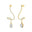 Elegant Lab Diamond Spiral Teardrop Diamond Drop Earrings - GeumJewels