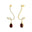 Elegant Spiral Teardrop Garnet Diamond Drop Earrings - GeumJewels