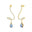 Elegant Spiral Teardrop Moonstone Diamond Drop Earrings - GeumJewels