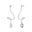 Elegant Spiral Teardrop Morganite Diamond Drop Earrings - GeumJewels