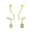Elegant Spiral Teardrop Opal Diamond Drop Earrings - GeumJewels