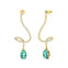 Elegant Spiral Teardrop Paraiba Tourmaline Diamond Drop Earrings - GeumJewels