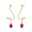 Elegant Spiral Teardrop Pink Sapphire Diamond Drop Earrings - GeumJewels