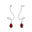 Elegant Spiral Teardrop Ruby Diamond Drop Earrings - GeumJewels