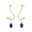 Elegant Spiral Teardrop Tanzanite Diamond Drop Earrings - GeumJewels