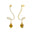 Elegant Spiral Teardrop Yellow Sapphire Diamond Drop Earrings - GeumJewels