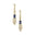 Elongated Cushion Alexandrite Bezel Set Diamond Drop Earrings - GeumJewels