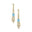 Elongated Cushion Aquamarine Bezel Set Diamond Drop Earrings - GeumJewels