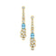 Elongated Cushion Aquamarine Bezel Set Diamond Drop Earrings - GeumJewels