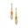 Elongated Cushion Citrine Bezel Set Diamond Drop Earrings - GeumJewels