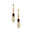 Elongated Cushion Garnet Bezel Set Diamond Drop Earrings - GeumJewels