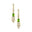 Elongated Cushion Peridot Bezel Set Diamond Drop Earrings - GeumJewels