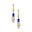 Elongated Cushion Tanzanite Bezel Set Diamond Drop Earrings - GeumJewels