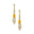 Elongated Cushion Yellow Sapphire Bezel Set Diamond Drop Earrings - GeumJewels