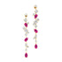 Fancy Pink Sapphire Cluster Drop Earrings - GeumJewels