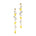 Fancy Yellow Sapphire Cluster Drop Earrings - GeumJewels