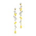 Fancy Yellow Sapphire Cluster Drop Earrings - GeumJewels
