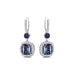 Halo Diamond Cushion Cut Alexandrite Dangle Earrings - GeumJewels