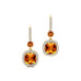 Halo Diamond Cushion Cut Citrine Dangle Earrings - GeumJewels