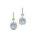 Halo Diamond Cushion Cut Moonstone Dangle Earrings - GeumJewels