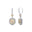 Halo Diamond Cushion Cut Opal Dangle Earrings - GeumJewels