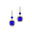 Halo Diamond Cushion Cut Tanzanite Dangle Earrings - GeumJewels