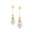 Inverted Princess Cut Lab Diamond Drop Earrings with Diamonds - GeumJewels