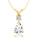 Lab Diamond Teardrop Pendant with Solitaire Diamond - GeumJewels