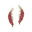 Nature Inspired Feather Shaped Cocktail Ruby Earrings with Diamond Accents - GeumJewels