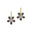 Pear Shaped Alexandrite Flower Diamond Leverback Earrings - GeumJewels