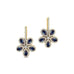 Pear Shaped Alexandrite Flower Diamond Leverback Earrings - GeumJewels