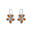 Pear Shaped Citrine Flower Diamond Leverback Earrings - GeumJewels