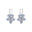 Pear Shaped Moonstone Flower Diamond Leverback Earrings - GeumJewels