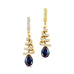Spiral Diamond Pear Cut Alexandrite Dangle Earrings - GeumJewels