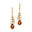 Spiral Diamond Pear Cut Citrine Dangle Earrings - GeumJewels