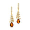 Spiral Diamond Pear Cut Citrine Dangle Earrings - GeumJewels