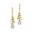 Spiral Diamond Pear Cut Lab Diamond Dangle Earrings - GeumJewels