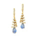 Spiral Diamond Pear Cut Moonstone Dangle Earrings - GeumJewels