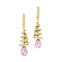 Spiral Diamond Pear Cut Morganite Dangle Earrings - GeumJewels